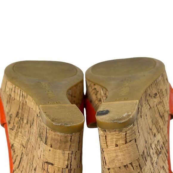 Nine West orange braveit platform wedge sandals size 6.5 - Picture 11 of 15